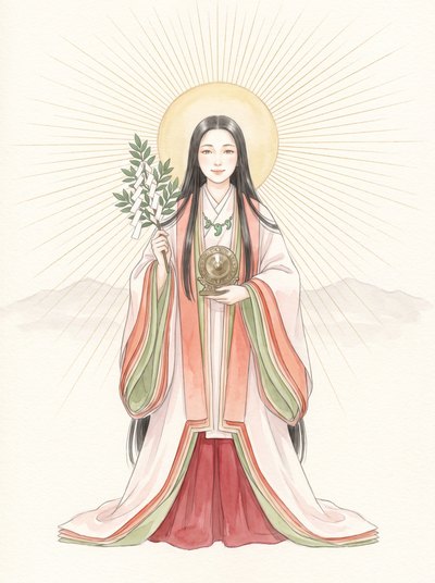 天照大御神のイメージイラスト