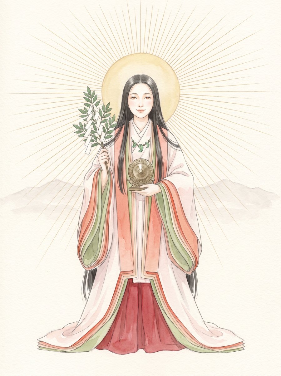天照大御神のイメージイラスト