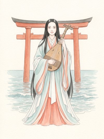 市杵島姫命のイメージイラスト