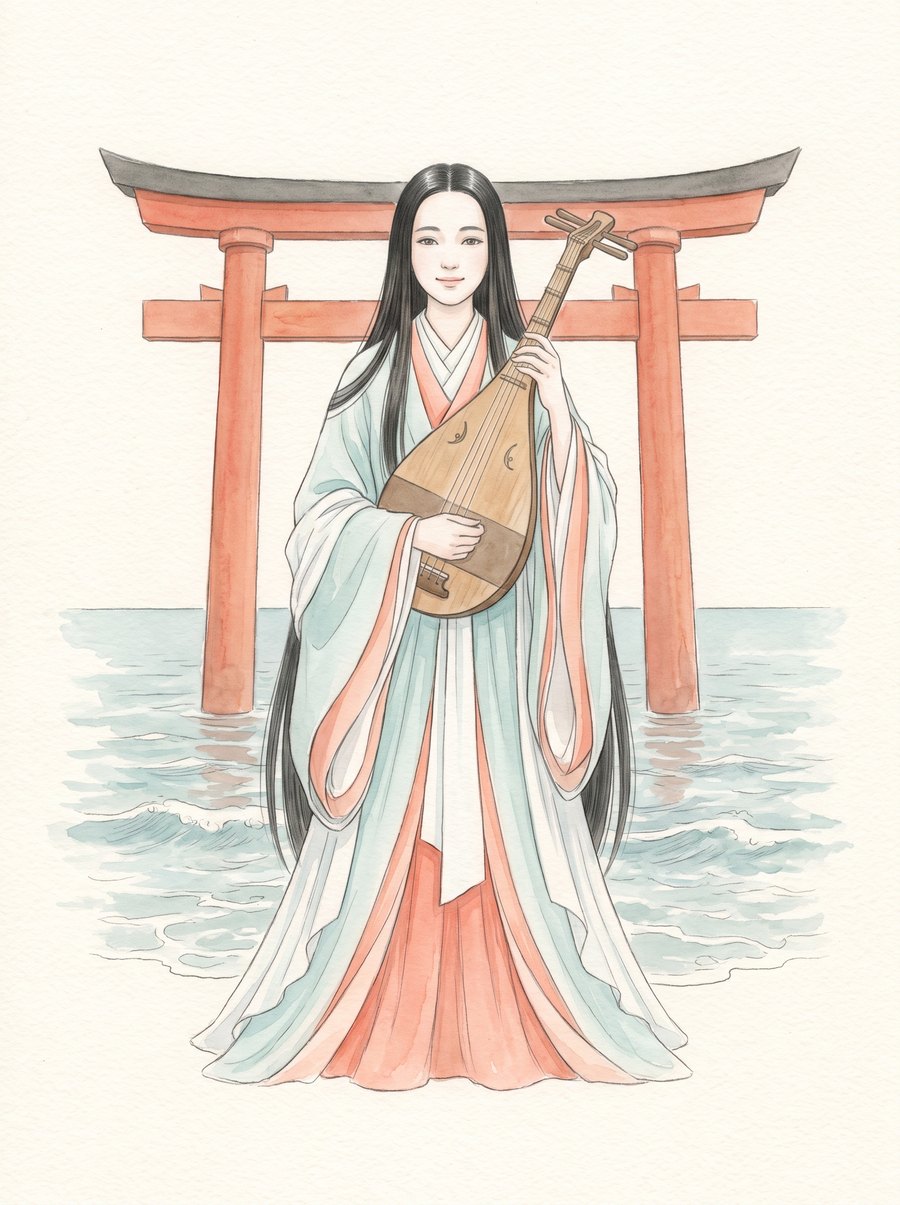 市杵島姫命のイメージイラスト