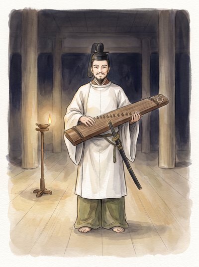 仲哀天皇のイメージイラスト