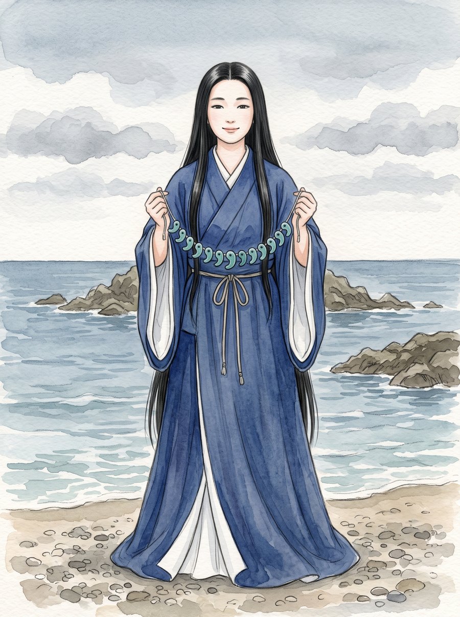 田心姫命のイメージイラスト