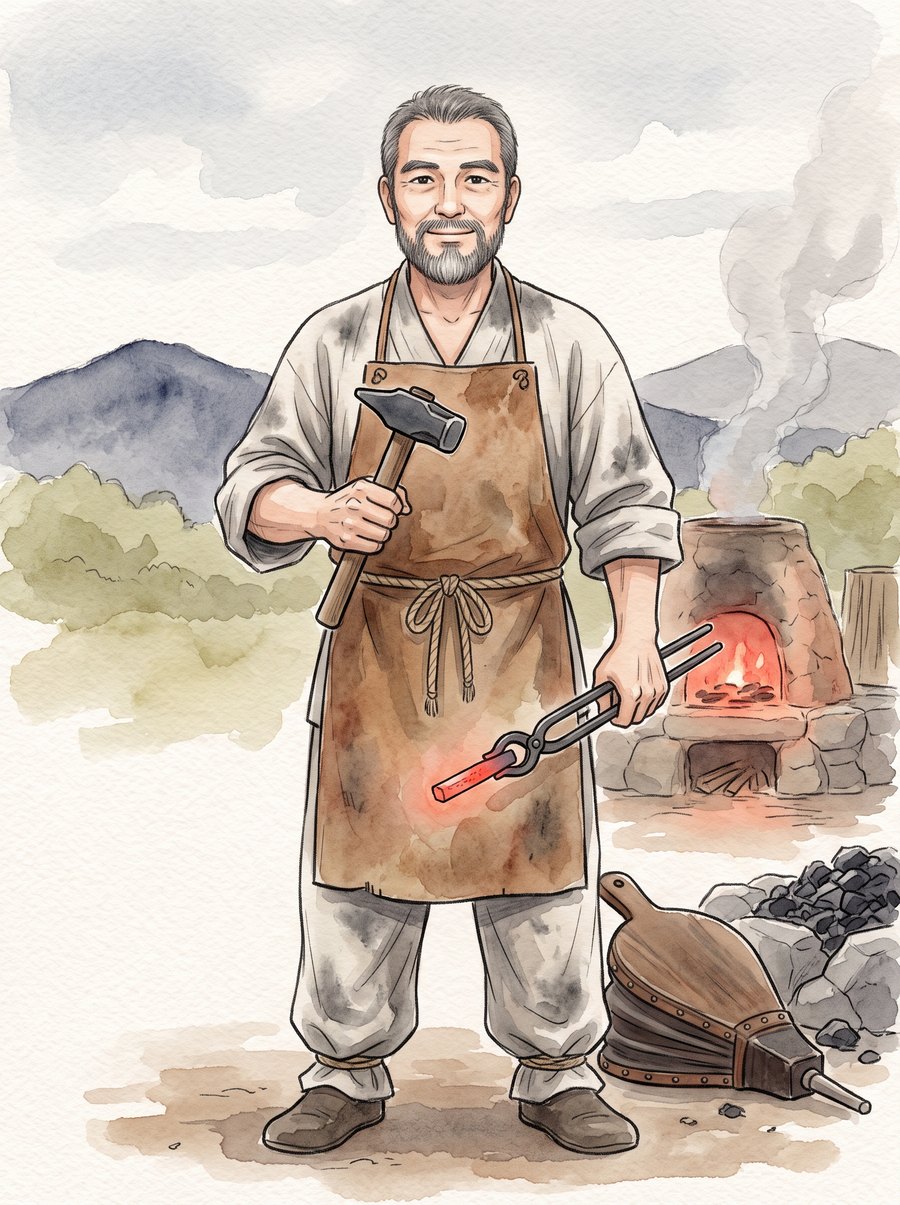 金山彦命のイメージイラスト