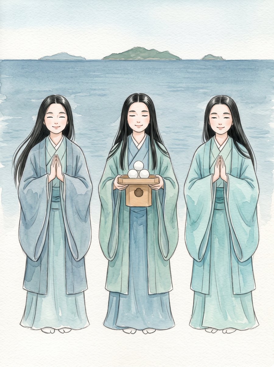 宗像三女神のイメージイラスト
