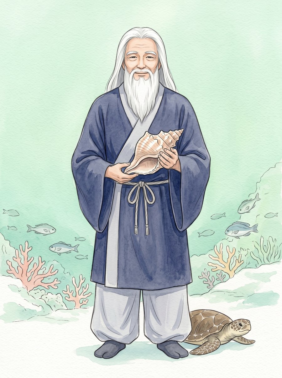 大綿津見神のイメージイラスト