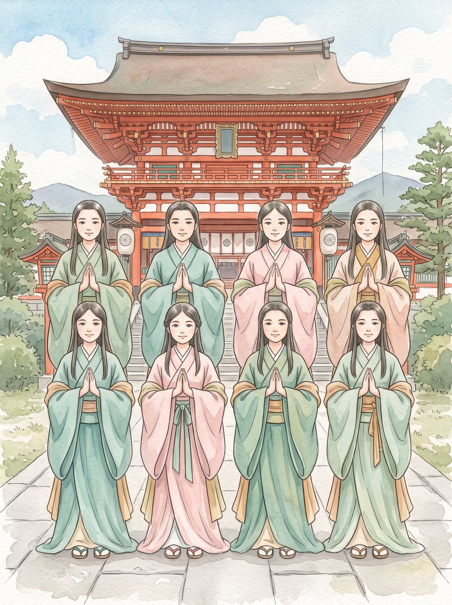 八柱御子神のイメージイラスト