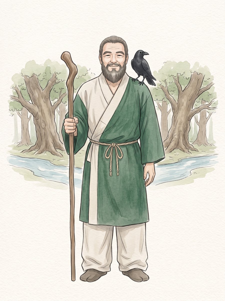 賀茂建角身命のイメージイラスト